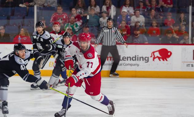 Forward Grant Hebert with the Allen Americans
