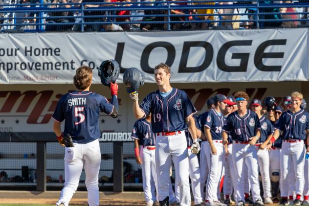 Sawyer Smith and Jake Perry of the St. Cloud Rox