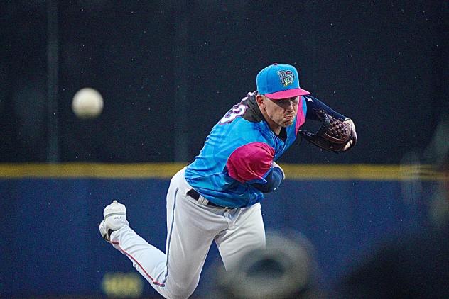 Pensacola Blue Wahoos' M.D. Johnson in action