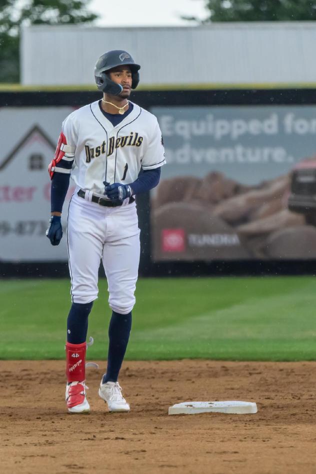 Tri-City Dust Devils left fielder Werner Blakely