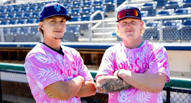 Everett AquaSox Pink in the Park jerseys