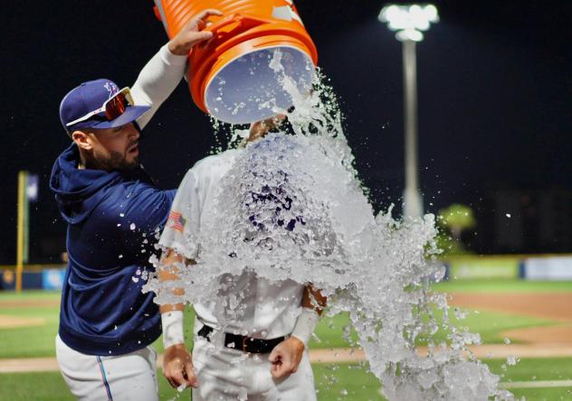 Pensacola Blue Wahoos celebrate win