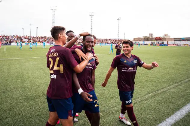 Detroit City FC congratulates Abdi Salim on his goal against Pumas UNAM