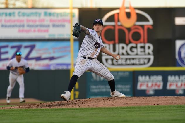 Somerset Patriots' Brock Savage on the mound