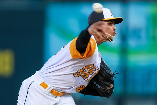 Columbia Fireflies' Nicholas Regalado on the mound