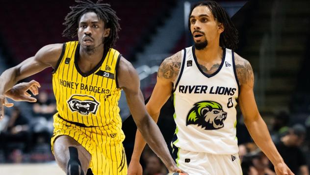 Guards Michael Okafor (left) and Elijah Mitrou-Long