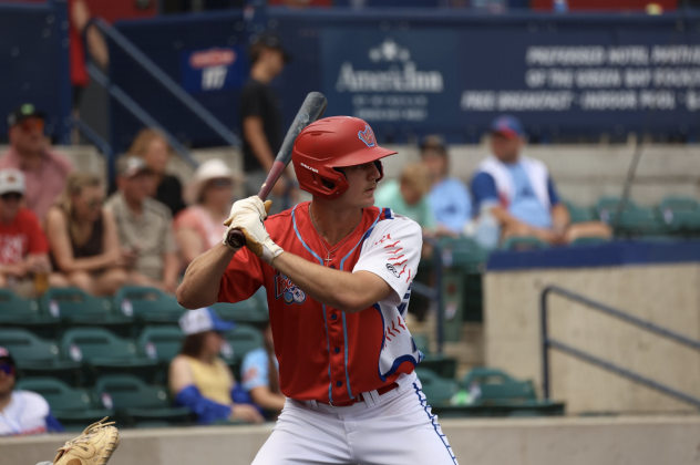 Green Bay Rockers' Lane Allen at bat