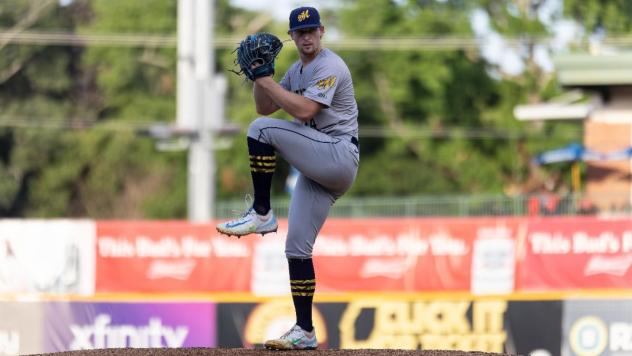 Montgomery  Biscuits' Cole Wilcox on the mound