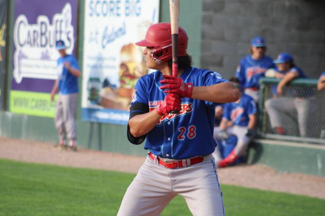 Green Bay Rockers' Mulivai Levu  at bat