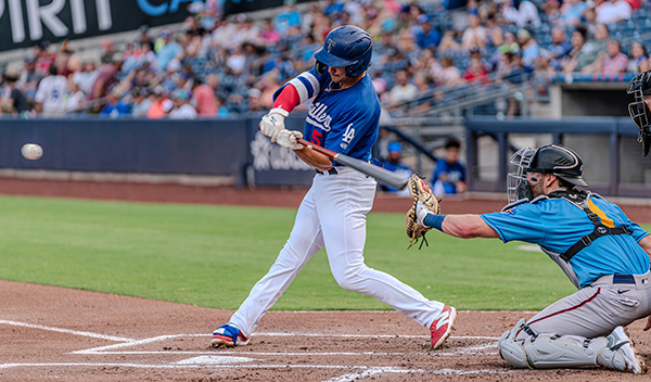 Tulsa Drillers' Alex Freeland at bat