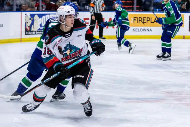 Ethan Neutens with the Kelowna Rockets