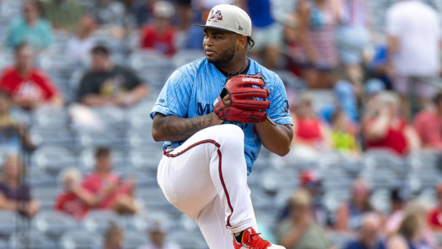 Mississippi Braves' Luis De Avila in action