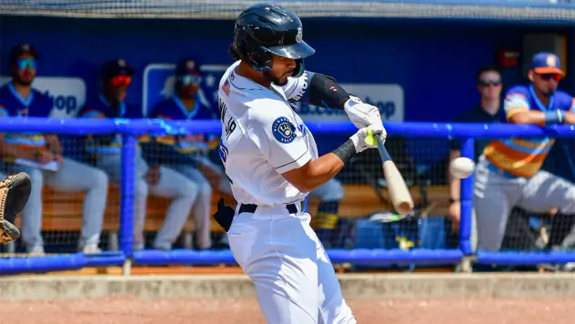 Biloxi Shuckers' Eric Brown Jr. at bat