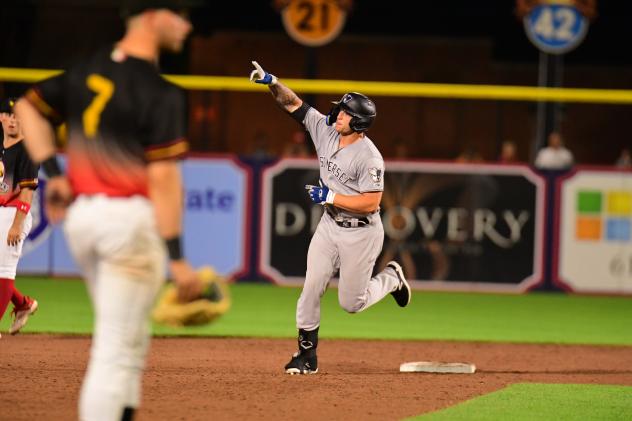 Somerset Patriots' Elijah Dunham on game night
