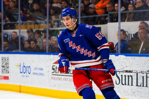 Mitchell Martin with the Kitchener Rangers