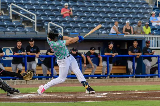 Biloxi Shuckers' Brock Wilken at bat