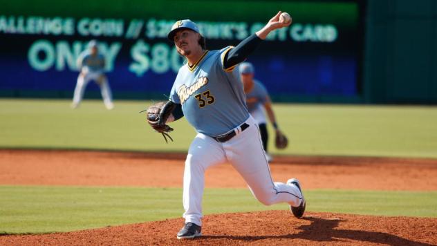 Montgomery Biscuits' Patrick Wicklander on the mound