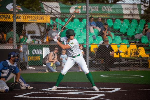 Parker Picot of the Royal Oak Leprechauns at bat