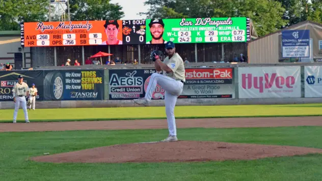 Clinton LumberKing's Ean DiPasquale in action