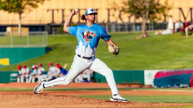 Montgomery Biscuits' Adam Leverett on the mound