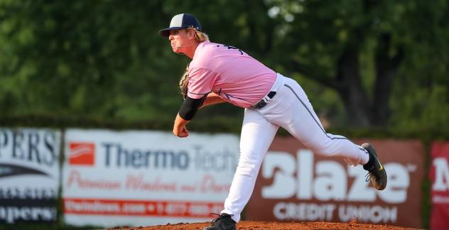 St. Cloud Rox' Kaden Pfeffer in action