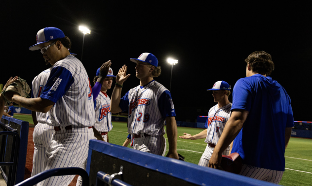 Green Bay Rockers exchange high fives after a win