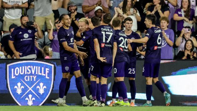Louisville City FC celebrates win