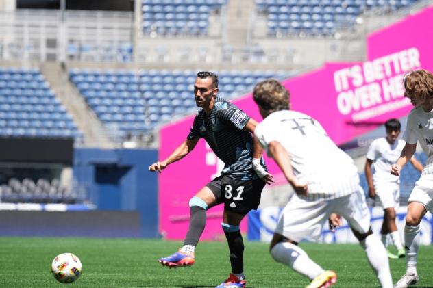 Tacoma Defiance defender Gio Miglietti vs. LAFC2