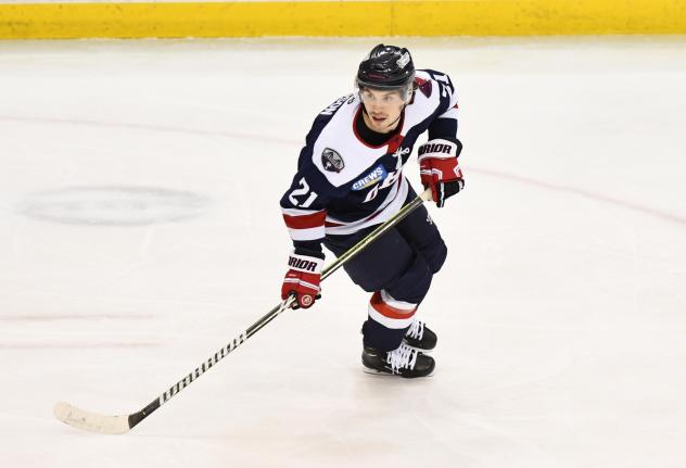 Forward Jacob Hudson with the South Carolina Stingrays