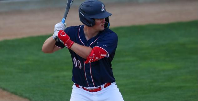 St. Cloud Rox' Jackson Hauge at bat