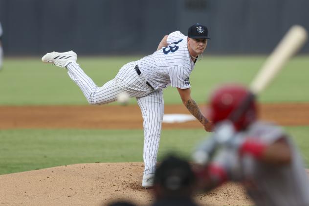 Tampa Tarpons' Chase Hampton on the mound
