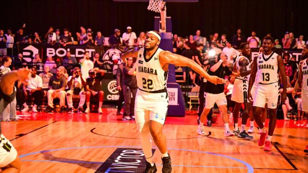 Niagara River Lions' Elijah Lufile in action