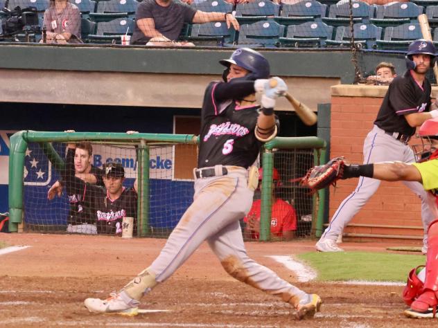 Pensacola Blue Wahoos' Jared Serna at bat