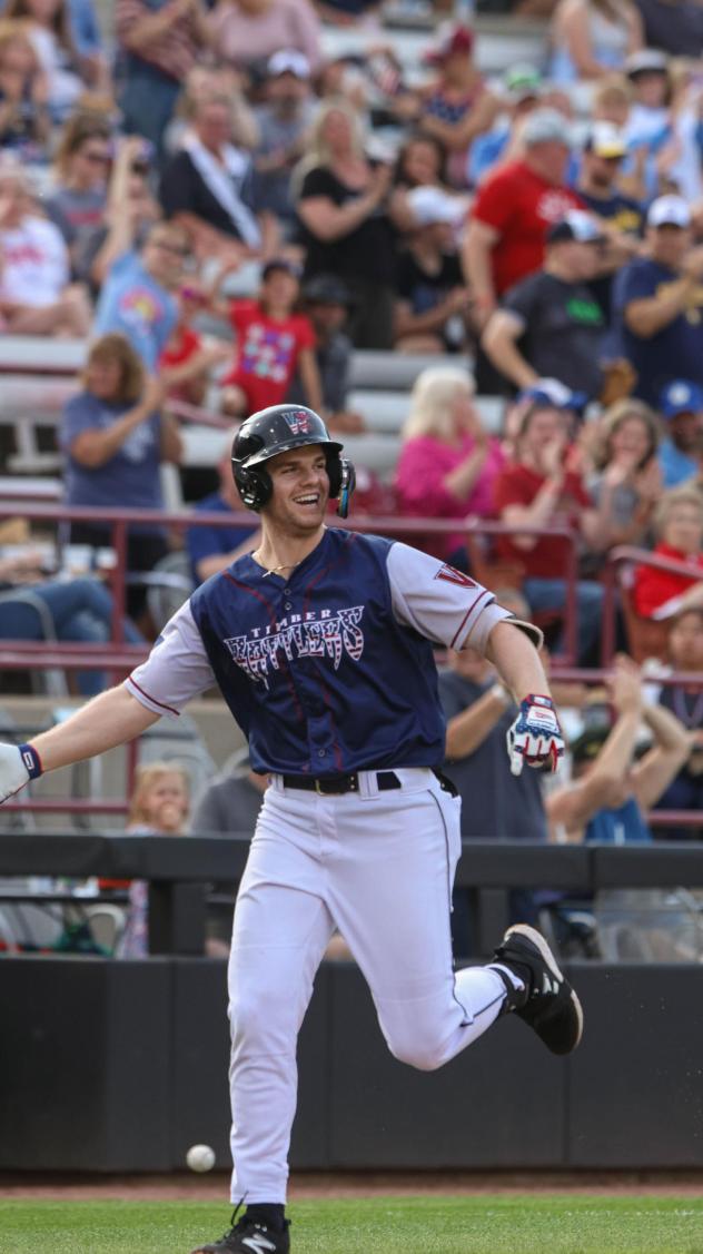 Luke Adams of the Wisconsin Timber Rattlers