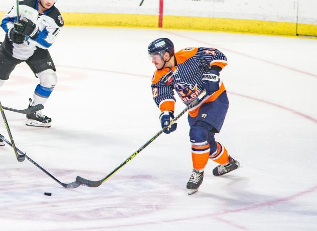 Defenseman Justin Bean with the Tulsa Oilers