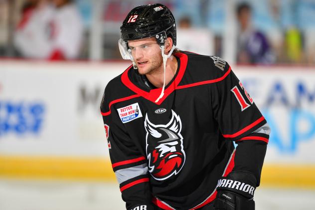 Defenseman Ryan Orgel with the Adirondack Thunder