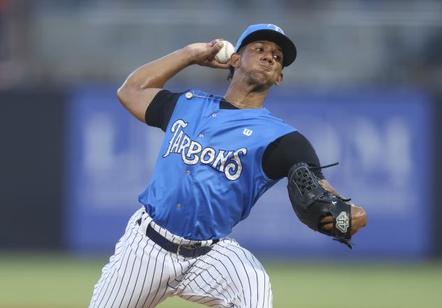 Tampa Tarpons' Luis Arejula in action