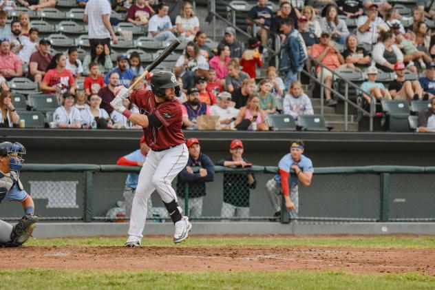 Kansas City Monarchs' Trent Giambrone at bat