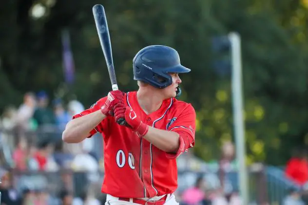 St. Cloud Rox' Jackson Hauge at bat