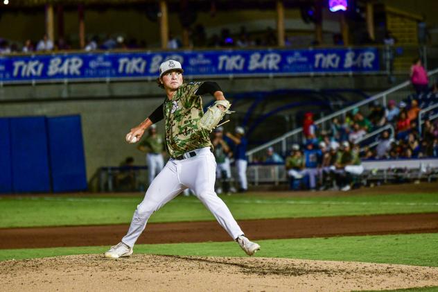 Biloxi Shuckers' Will Childers on the mound