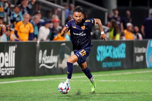 Rhode Island FC's Noah Fuson in action