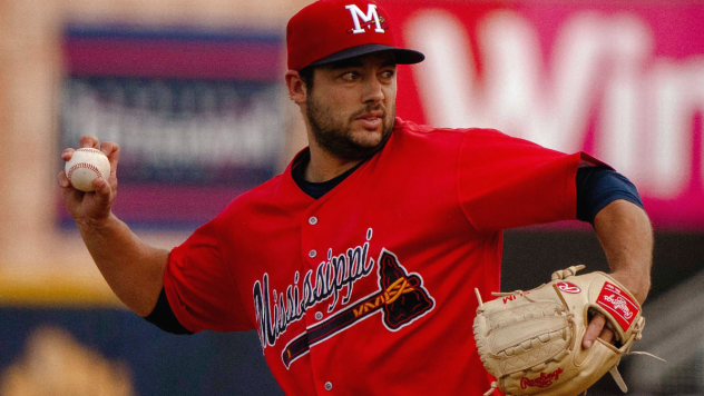 Mississippi Braves' David Fletcher on the mound