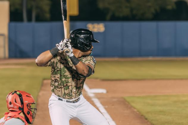 Biloxi Shuckers' Zavier Warren at bat