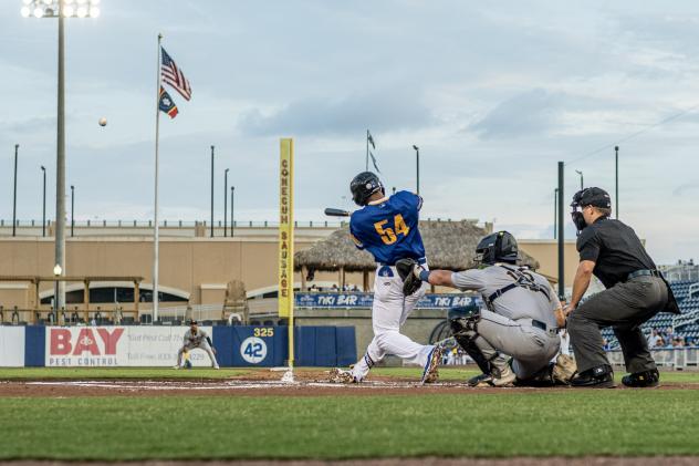Biloxi Shuckers' Ernesto Martinez Jr. at bat
