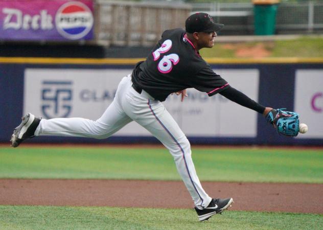 Pensacola Blue Wahoos' Luis Palacios in action