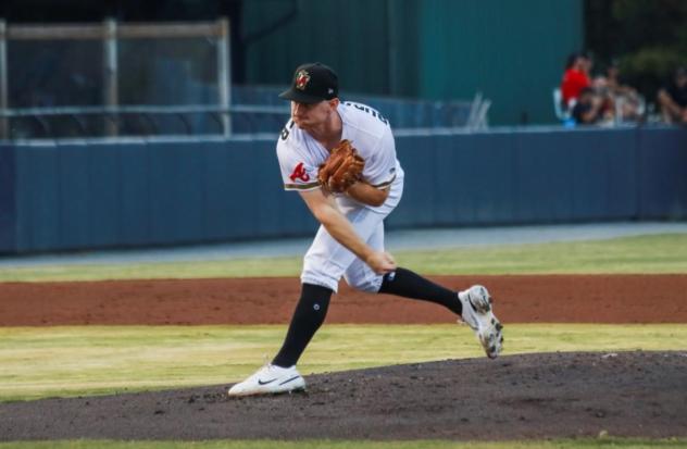 Rome Braves' Blake Burkhalter on the mound