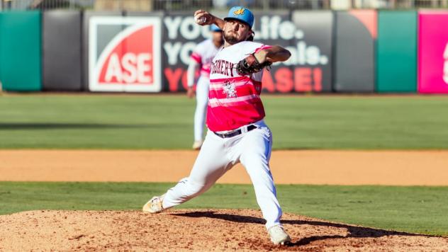 Montgomery Biscuits' Haden Erbe on the mound