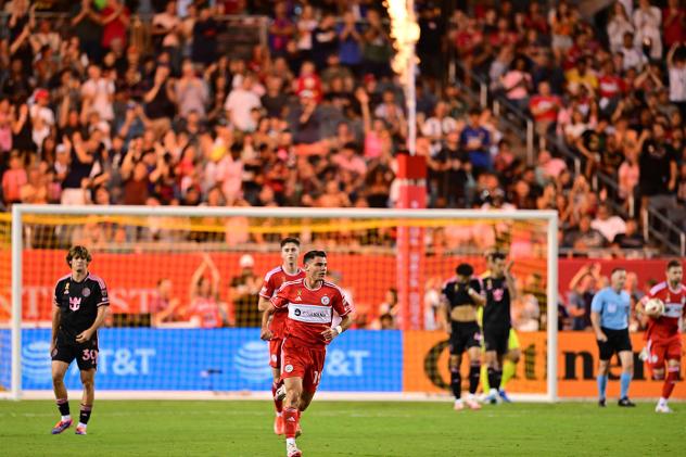 Chicago Fire FC and Inter Miami CF on the field