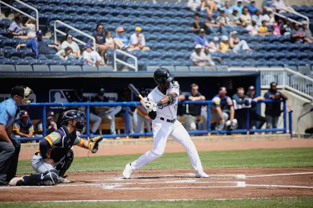 Biloxi Shuckers' Zavier Warren at bat