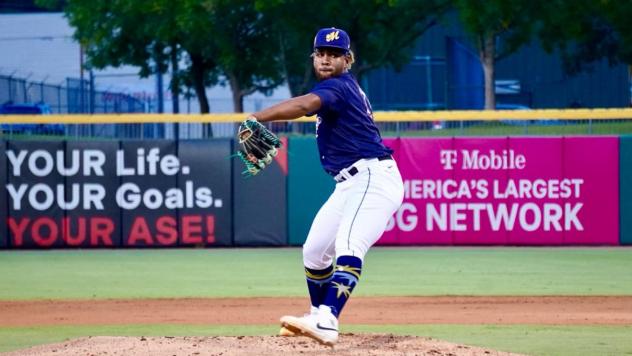 Montgomery Biscuits' Yoniel Curet on the mound